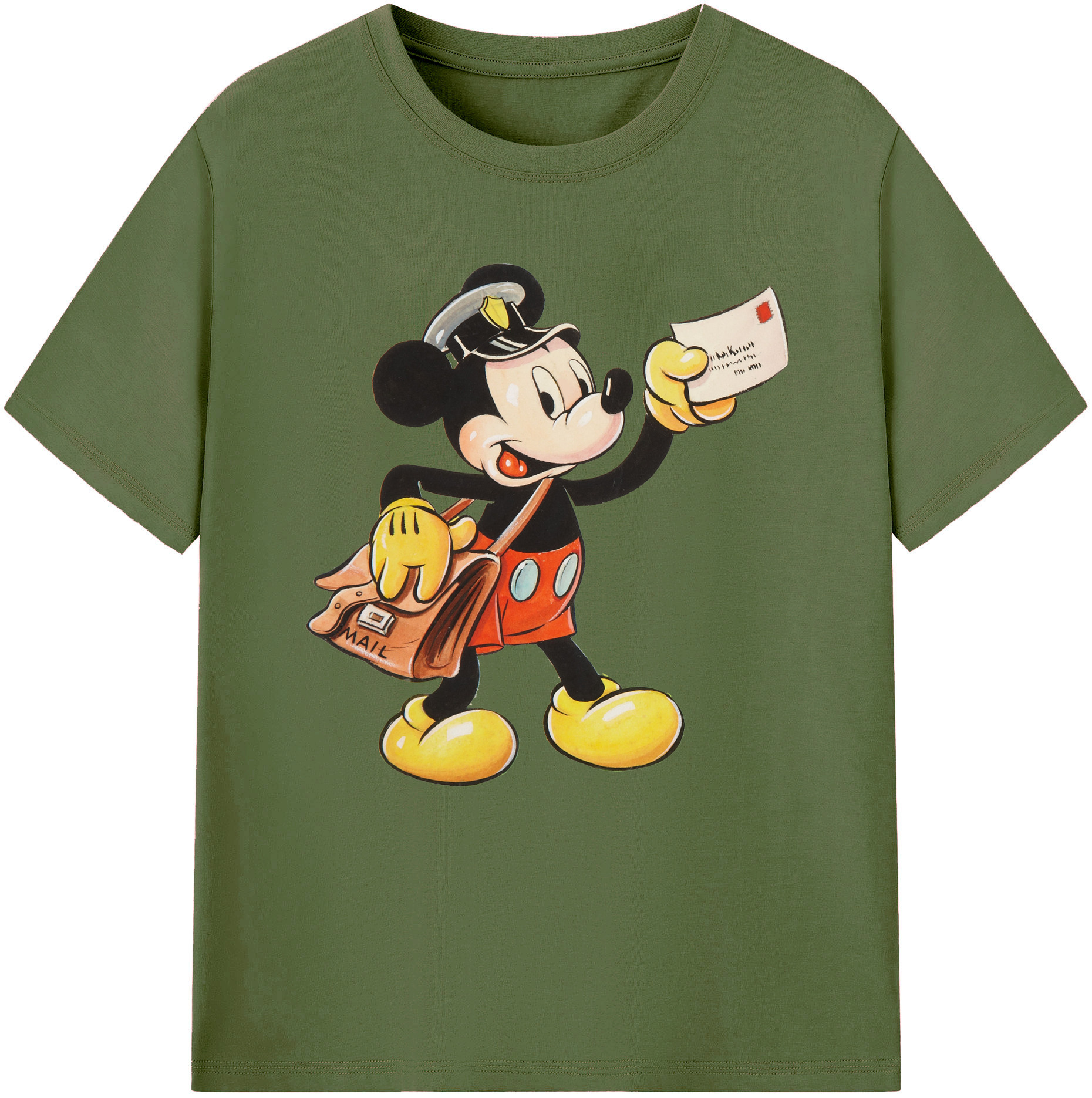 （画像用） ミッキーマウス Mickey Mouse 綿100％半袖Tシャツ（フロントプリント）